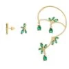 Latelita Flowers Asymmetrical Earclimber & Stud Green Cz 1 Latelita Flowers Asymmetrical Earclimber & Stud Green Cz -Latelitla Store flowers asymmetrical earclimber stud green cz 879133