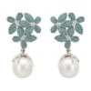 Latelita Flowers Baroque Pearl Earrings Aqua Blue Silver -Latelitla Store flowers baroque pearl earrings aqua blue silver 687161