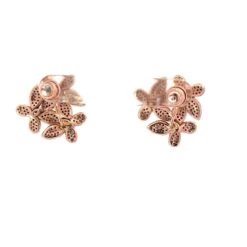 Latelita Flowers Large Stud Earrings Chocolate -Latelitla Store flowers large stud earrings chocolate 676506