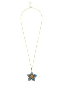 Latelita Forget Me Not Flower Necklace Gold -Latelitla Store forget me not flower necklace gold 952907