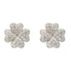 Latelita Four Leaf Clover Stud Earrings Silver -Latelitla Store four leaf clover stud earrings silver 877332