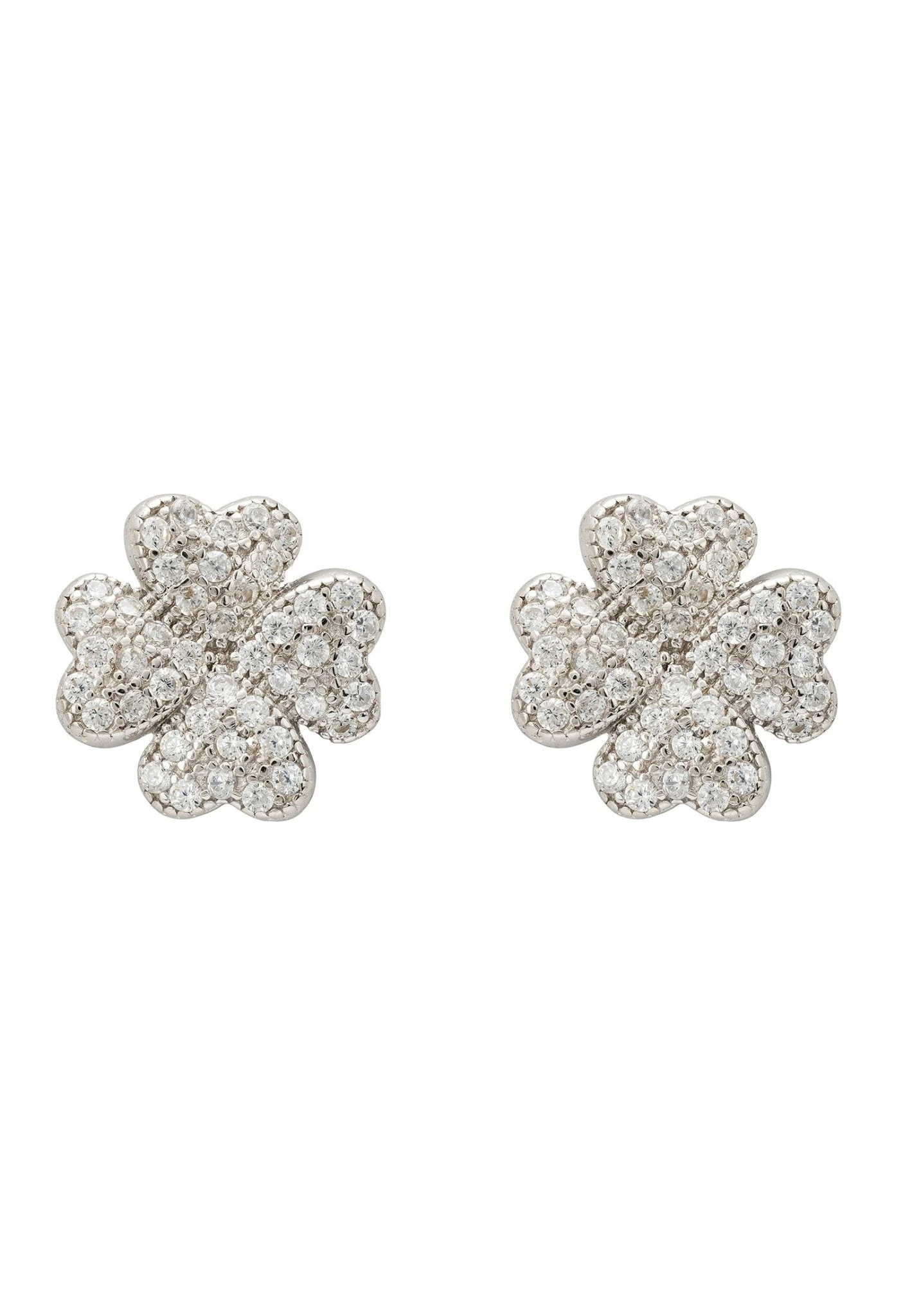 Latelita Four Leaf Clover Stud Earrings Silver 3 Latelita Four Leaf Clover Stud Earrings Silver