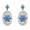 Latelita Full Bloom Flower Earrings Blue Silver Oxidised -Latelitla Store full bloom flower earrings blue silver oxidised 590672