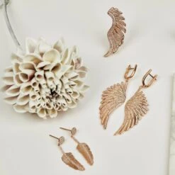 Latelita Gabriel Angel Wing Ear Climber Rosegold -Latelitla Store gabriel angel wing ear climber rosegold 868320