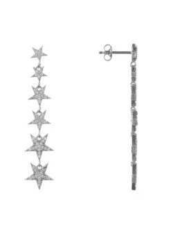 Latelita Graduated Star Drop Earrings Sterling Silver -Latelitla Store graduated star drop earrings sterling silver 612463