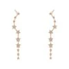 Latelita Graduated Star Ear Climbers With Drop Rosegold -Latelitla Store graduated star ear climbers with drop rosegold 357550