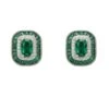 Latelita Great Gatsby Stud Earrings Emerald Silver -Latelitla Store great gatsby stud earrings emerald silver 778716
