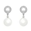 Latelita Halo Pearl Drop Earrings Silver 1 Latelita Halo Pearl Drop Earrings Silver -Latelitla Store halo pearl drop earrings silver 592005
