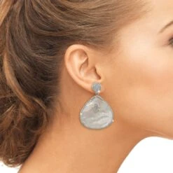 Latelita Hamsa White Mother Of Pearl Teardrop Earrings -Latelitla Store hamsa white mother of pearl teardrop earrings 243819