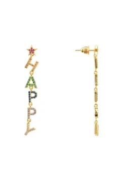 Latelita Happy Rainbow Drops Earrings Gold -Latelitla Store happy rainbow drops earrings gold 216126