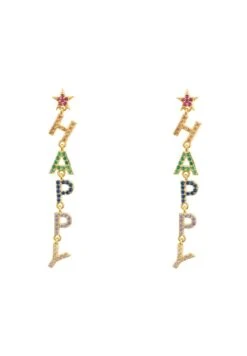 Latelita Happy Rainbow Drops Earrings Gold