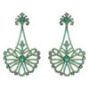 Latelita Harlequin Drop Earrings Gold Emerald