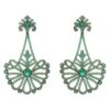 Latelita Harlequin Drop Earrings Rosegold Emerald -Latelitla Store harlequin drop earrings rosegold emerald 298253