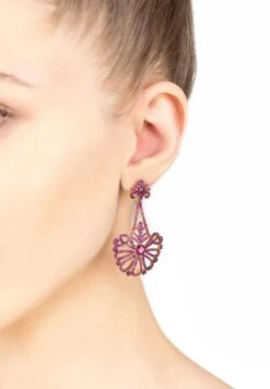 Latelita Harlequin Drop Earrings Rosegold Ruby -Latelitla Store harlequin drop earrings rosegold ruby 141528