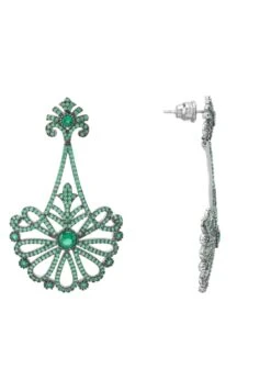 Latelita Harlequin Drop Earrings Silver Emerald 8 Latelita Harlequin Drop Earrings Silver Emerald -Latelitla Store harlequin drop earrings silver emerald 427142