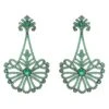 Latelita Harlequin Drop Earrings Silver Emerald -Latelitla Store harlequin drop earrings silver emerald 768338