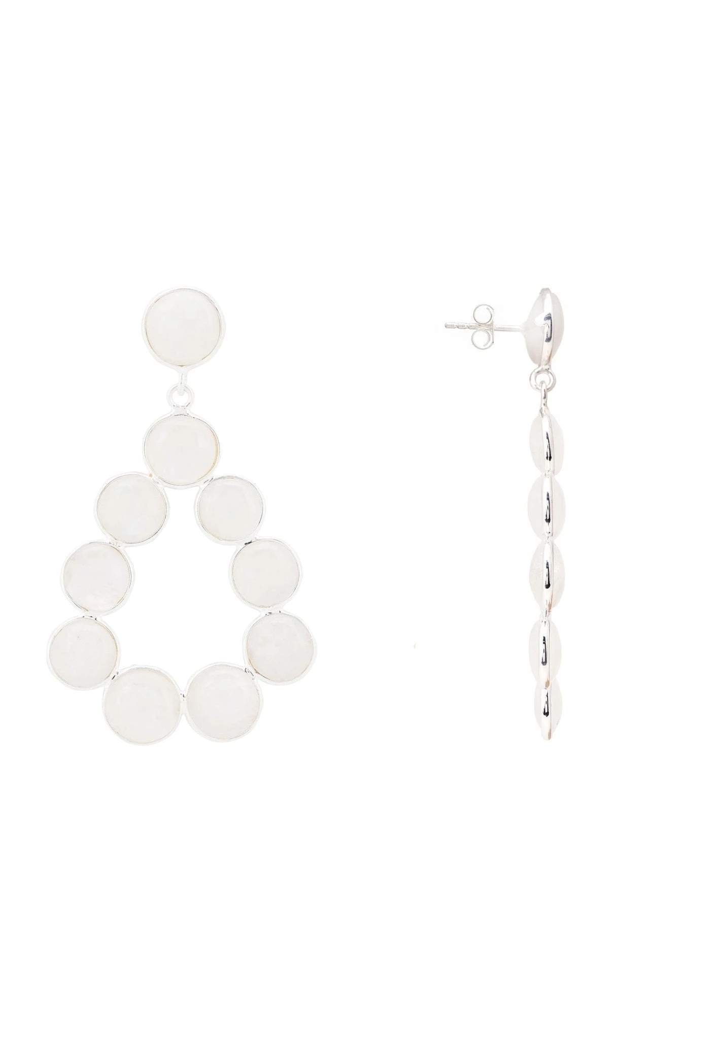 Latelita Hatun Gemstone Statement Earrings Silver Moonstone 5 Latelita Hatun Gemstone Statement Earrings Silver Moonstone - Image 3