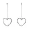 Latelita Heart Big Drop Earrings Silver -Latelitla Store heart big drop earrings silver 123206