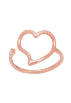Latelita Heart Midi Pinky Ring Rosegold -Latelitla Store heart midi pinky ring rosegold 718090