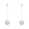 Latelita Heart Mirrored Drop Earrings Silver -Latelitla Store heart mirrored drop earrings silver 533000
