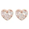 Latelita Heart Sparkling Stud Earrings Rosegold -Latelitla Store heart sparkling stud earrings rosegold 823241