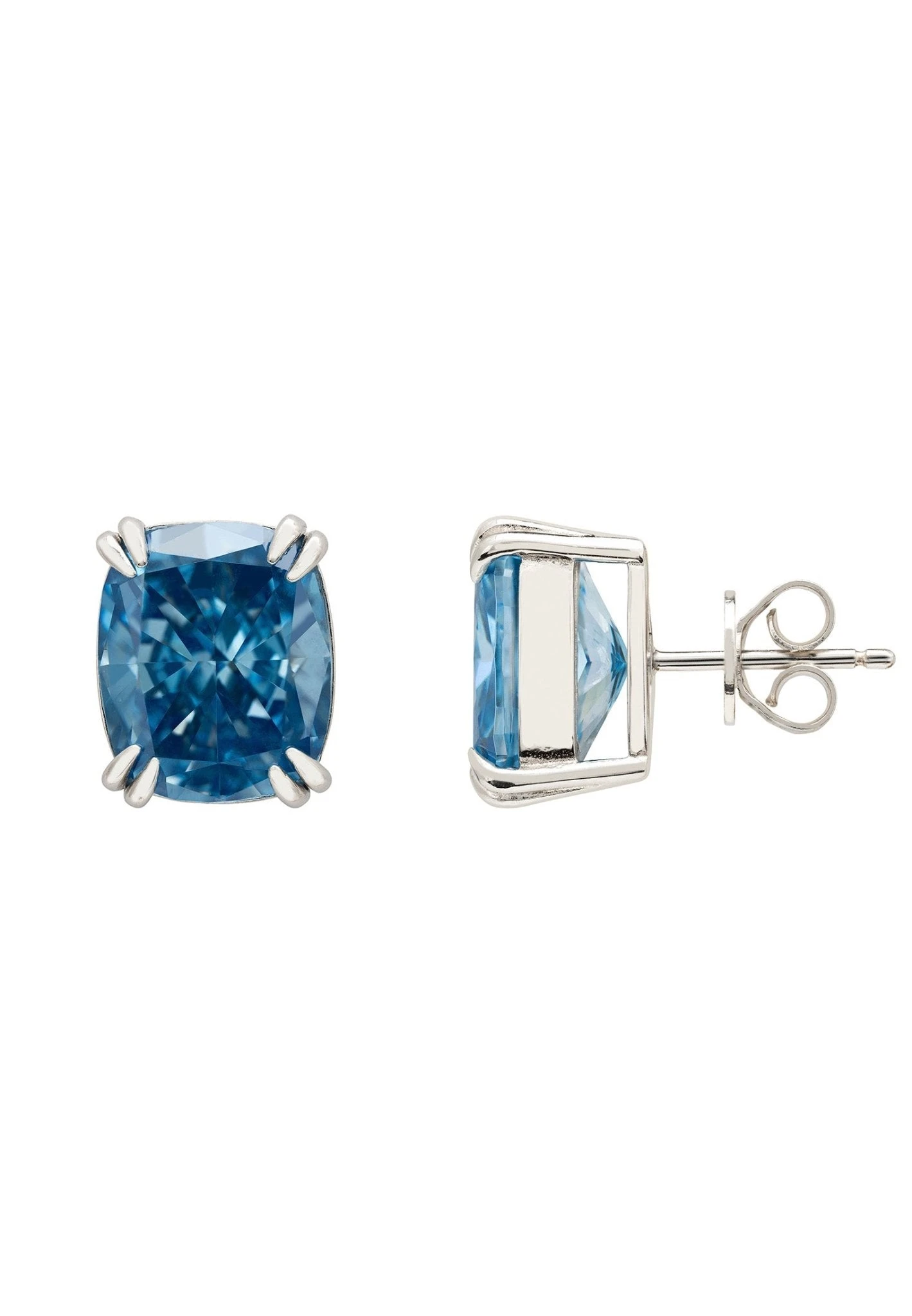 Latelita Helena Blue Topaz Stud Earrings Silver 4 Latelita Helena Blue Topaz Stud Earrings Silver - Image 3