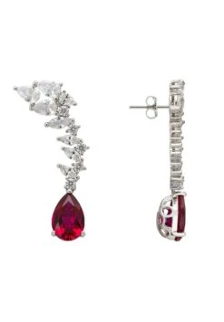 Latelita Henriette Teardrop Earrings Ruby Silver -Latelitla Store henriette teardrop earrings ruby silver 979451