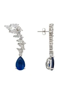 Latelita Henriette Teardrop Earrings Sapphire Silver -Latelitla Store henriette teardrop earrings sapphire silver 411360