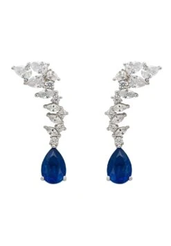 Latelita Henriette Teardrop Earrings Sapphire Silver