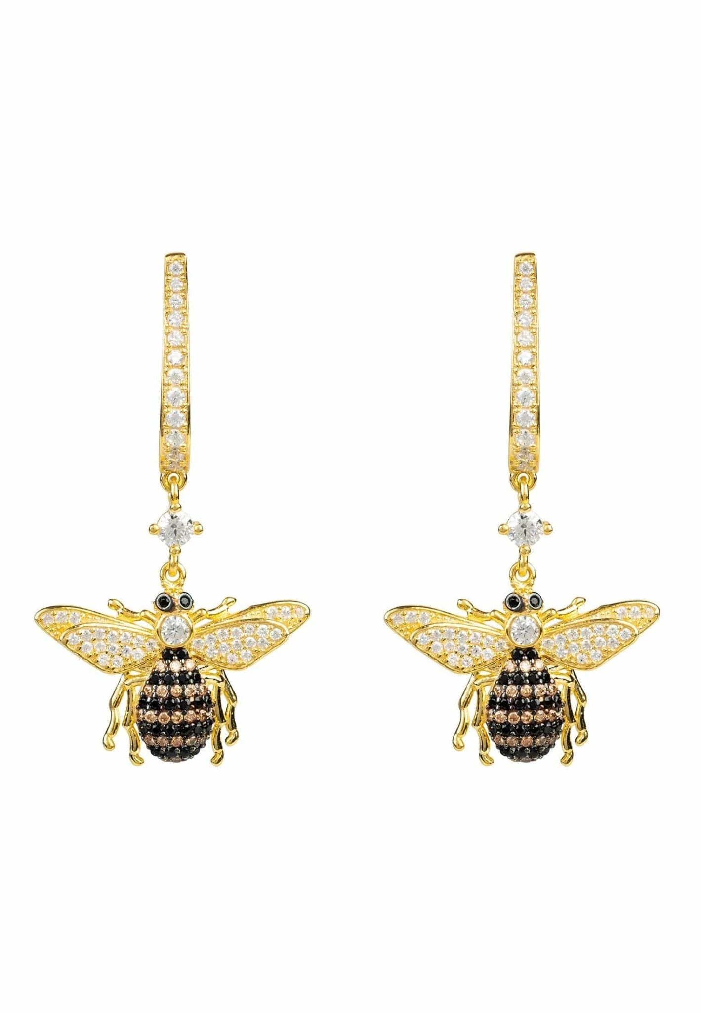 Latelita Honey Bee Drop Earrings Gold 3 Latelita Honey Bee Drop Earrings Gold