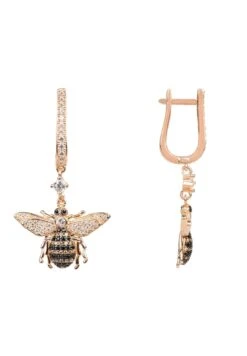 Latelita Honey Bee Drop Earrings Rosegold -Latelitla Store honey bee drop earrings rosegold 365473