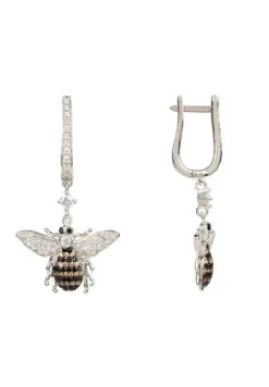 Latelita Honey Bee Drop Earrings Silver -Latelitla Store honey bee drop earrings silver 700797