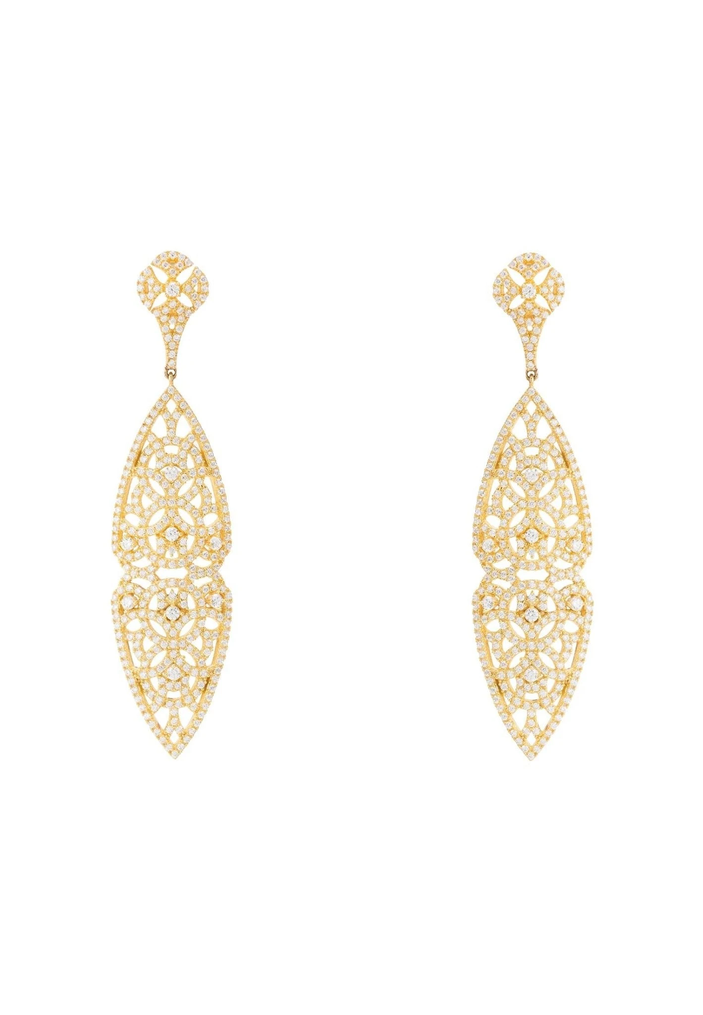 Latelita Inca Drop Earrings Gold 3 Latelita Inca Drop Earrings Gold