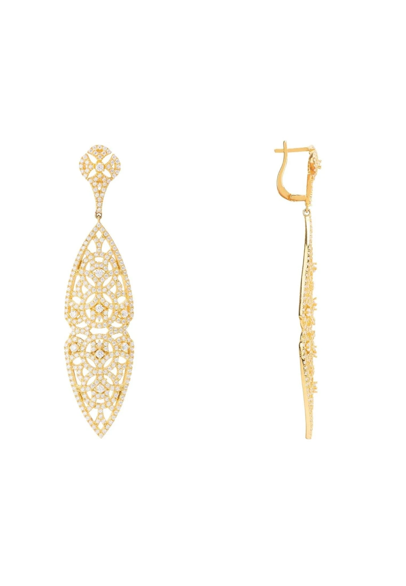 Latelita Inca Drop Earrings Gold 5 Latelita Inca Drop Earrings Gold - Image 3
