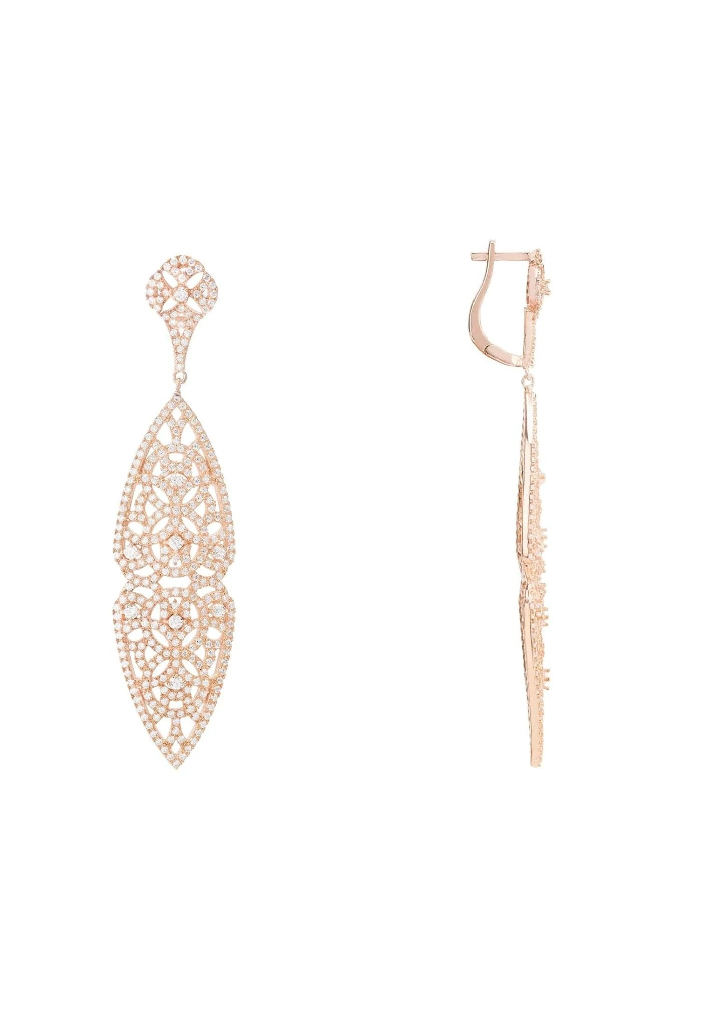Latelita Inca Drop Earrings Rosegold 5 Latelita Inca Drop Earrings Rosegold - Image 3