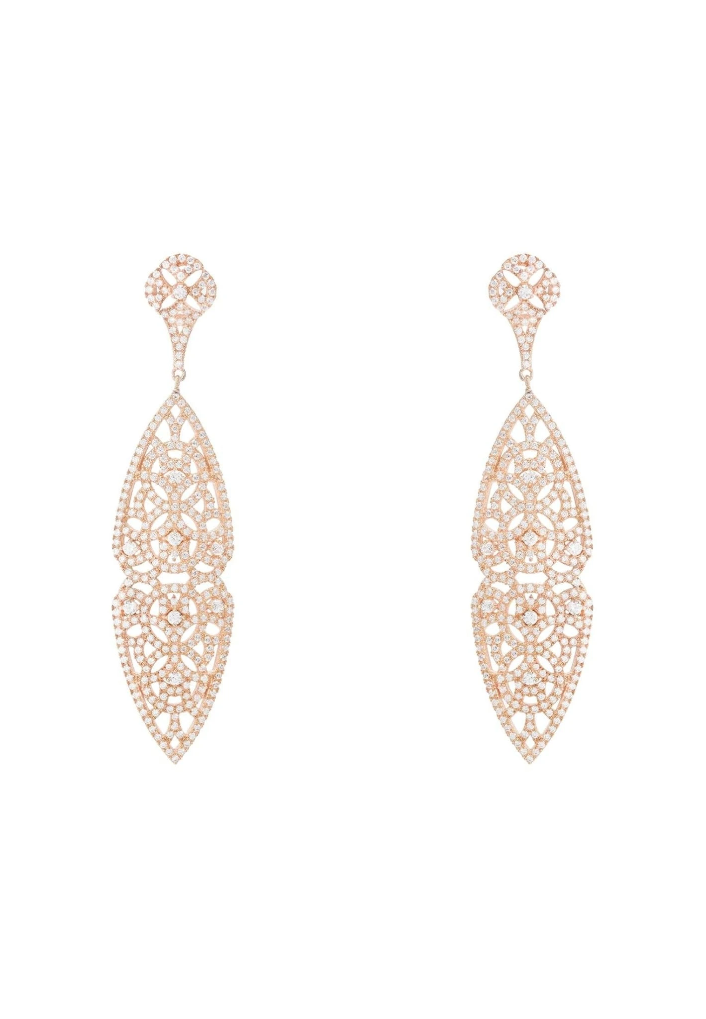 Latelita Inca Drop Earrings Rosegold 3 Latelita Inca Drop Earrings Rosegold