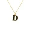 Latelita Initial Enamel Necklace Gold D -Latelitla Store initial enamel necklace gold d 712660