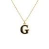 Latelita Initial Enamel Necklace Gold G 2 Latelita Initial Enamel Necklace Gold G -Latelitla Store initial enamel necklace gold g 103907