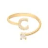 Latelita Initial Ring Gold C -Latelitla Store initial ring gold c 354788