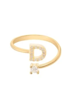 Latelita Initial Ring Gold D