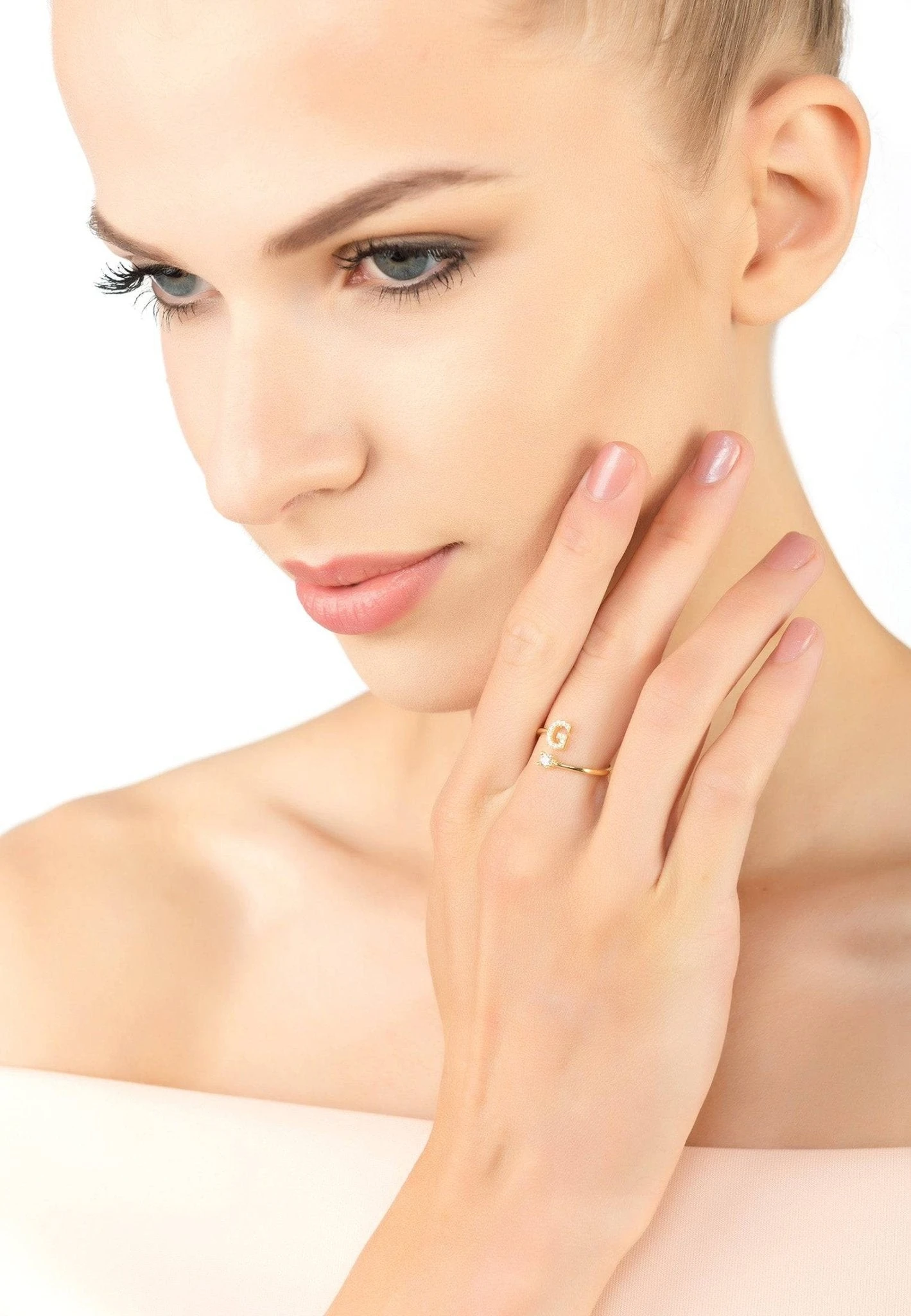 Latelita Initial Ring Gold G 4 Latelita Initial Ring Gold G - Image 2