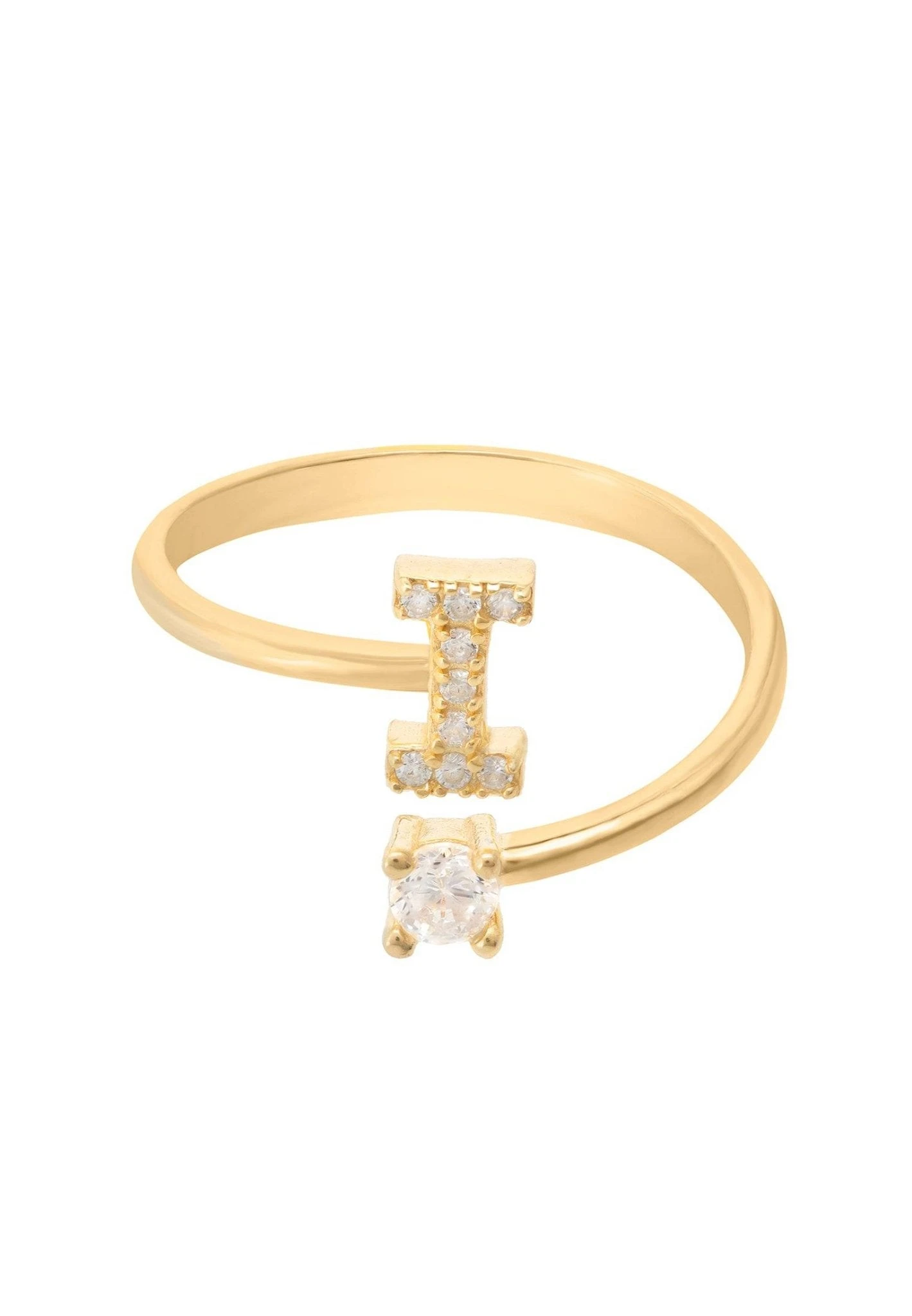 Latelita Initial Ring Gold I 3 Latelita Initial Ring Gold I