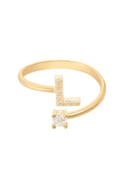 Latelita Initial Ring Gold L