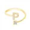 Latelita Initial Ring Gold P -Latelitla Store initial ring gold p 229417