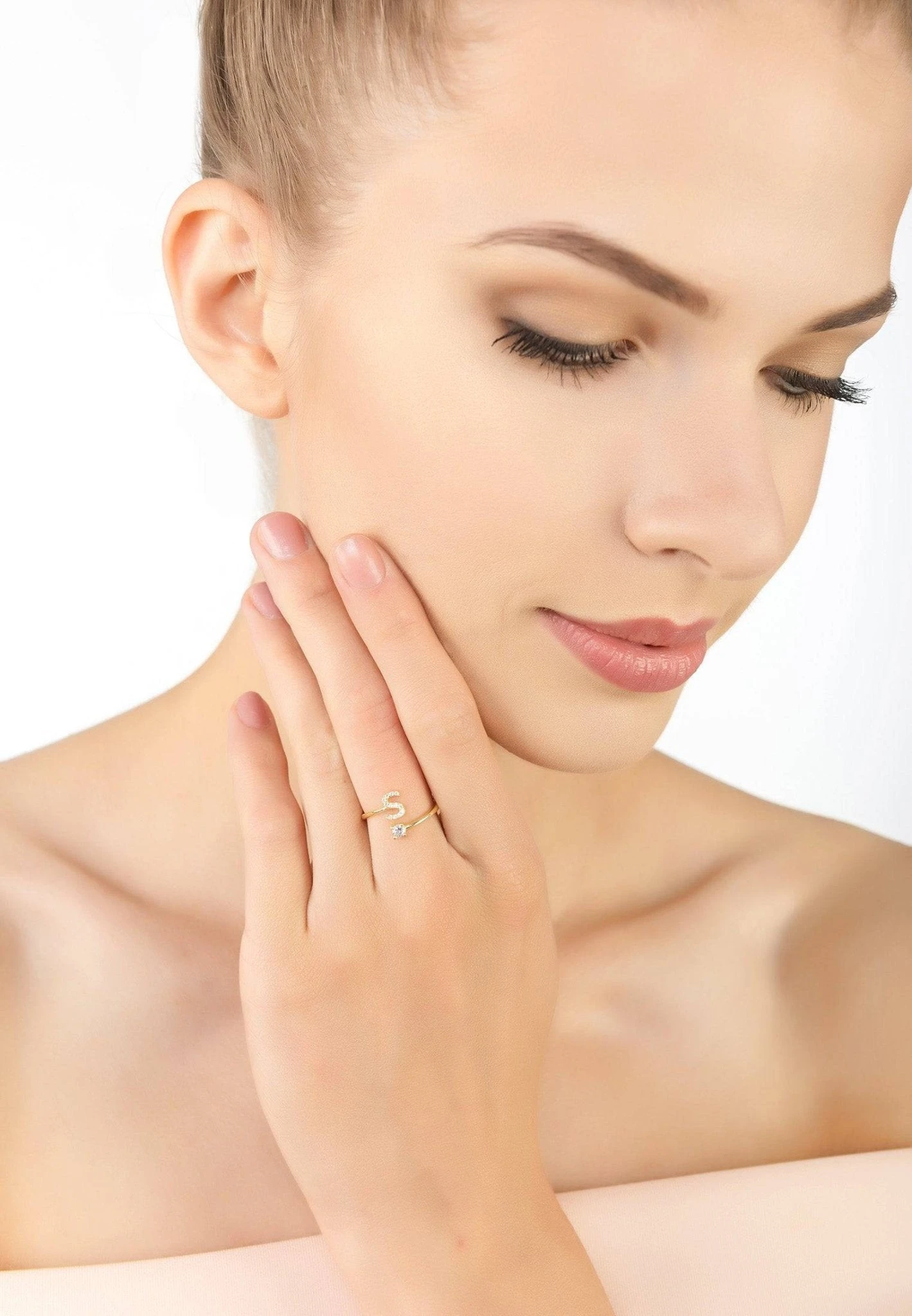 Latelita Initial Ring Gold S 4 Latelita Initial Ring Gold S - Image 2