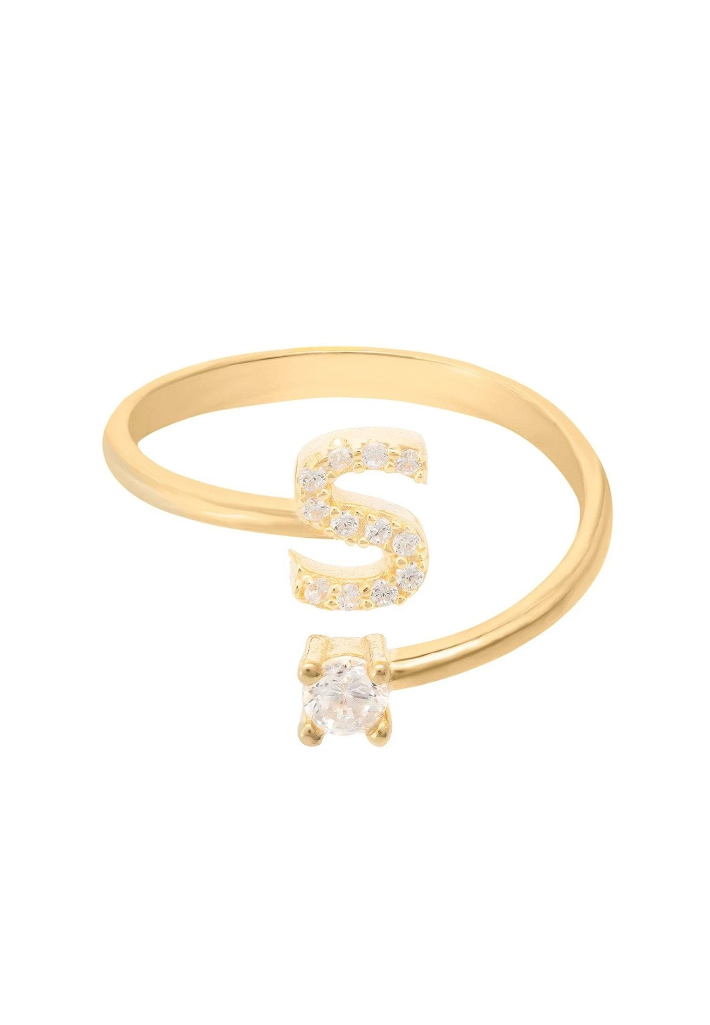 Latelita Initial Ring Gold S 3 Latelita Initial Ring Gold S