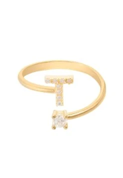 Latelita Initial Ring Gold T