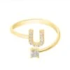 Latelita Initial Ring Gold U -Latelitla Store initial ring gold u 333481