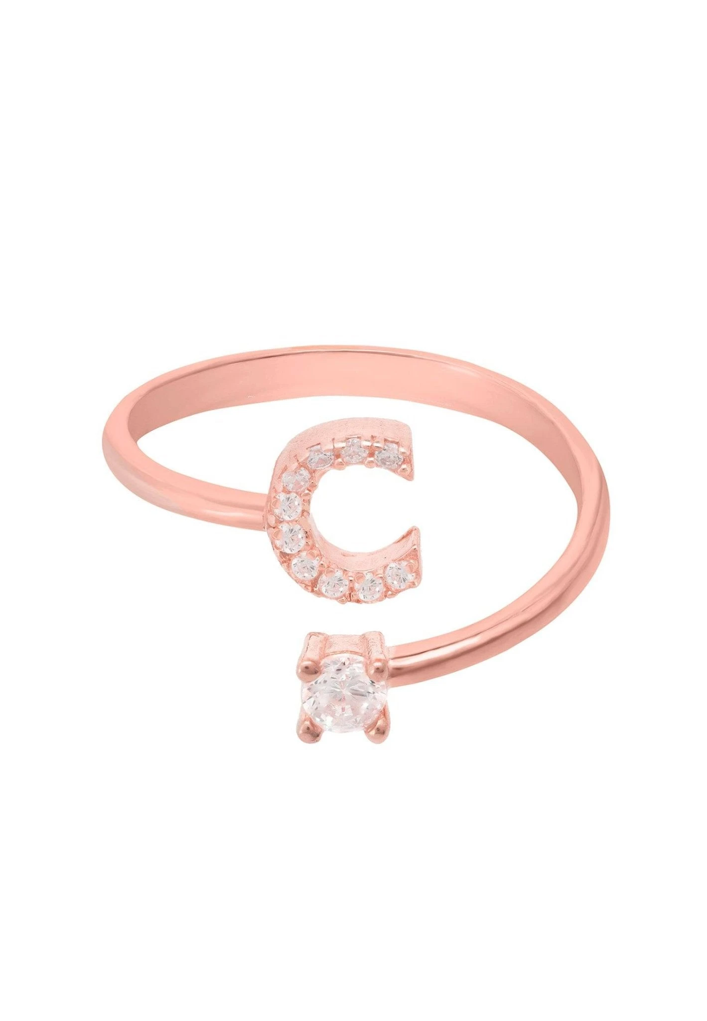 Latelita Initial Ring Rosegold C 3 Latelita Initial Ring Rosegold C