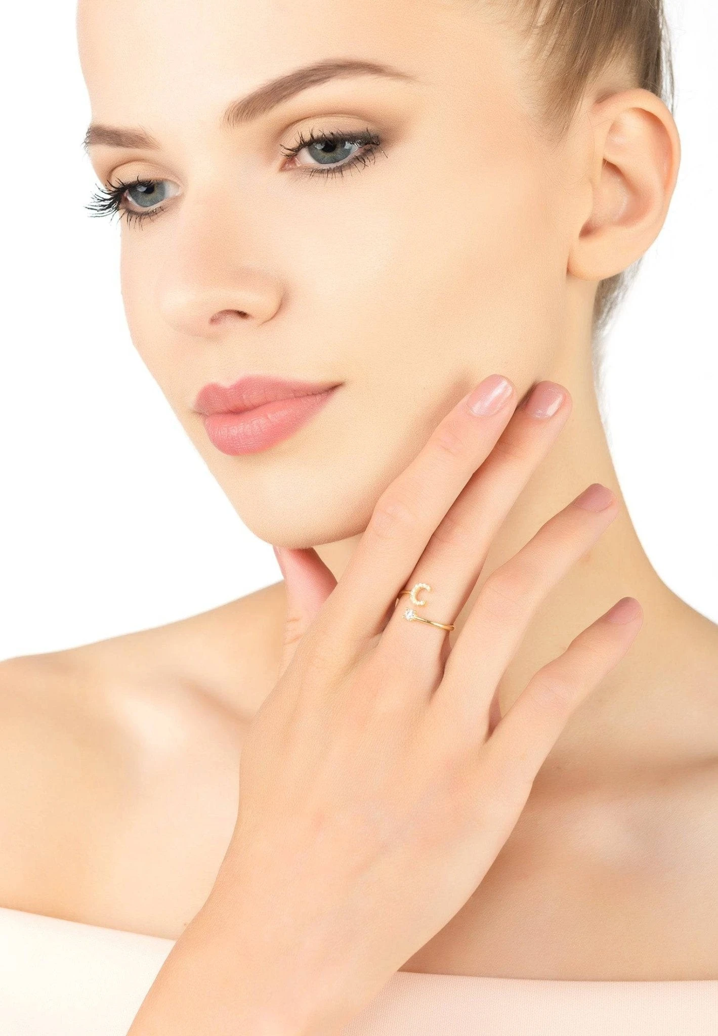 Latelita Initial Ring Rosegold C 4 Latelita Initial Ring Rosegold C - Image 2